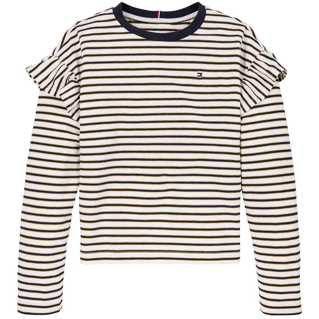 Tommy Hilfiger Lurex Stripe Tee 8-14Y